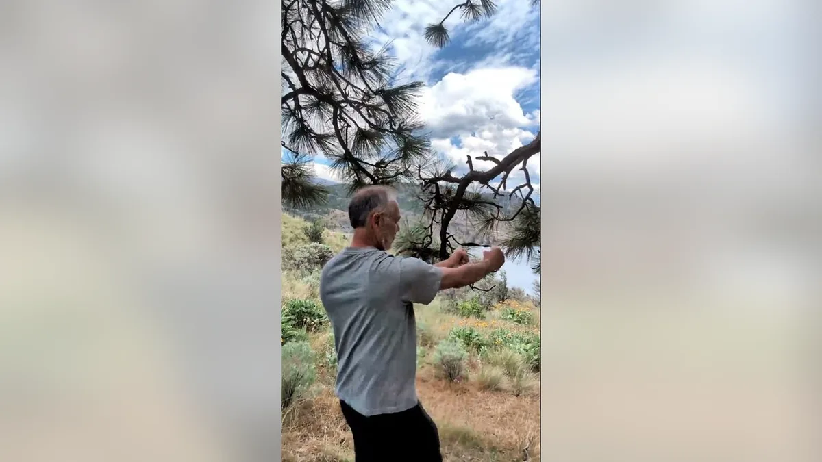 Van demonstrating the Locomotive.Jpg movement with the ShoulderBack Pro outdoors — a frame from the routine video
